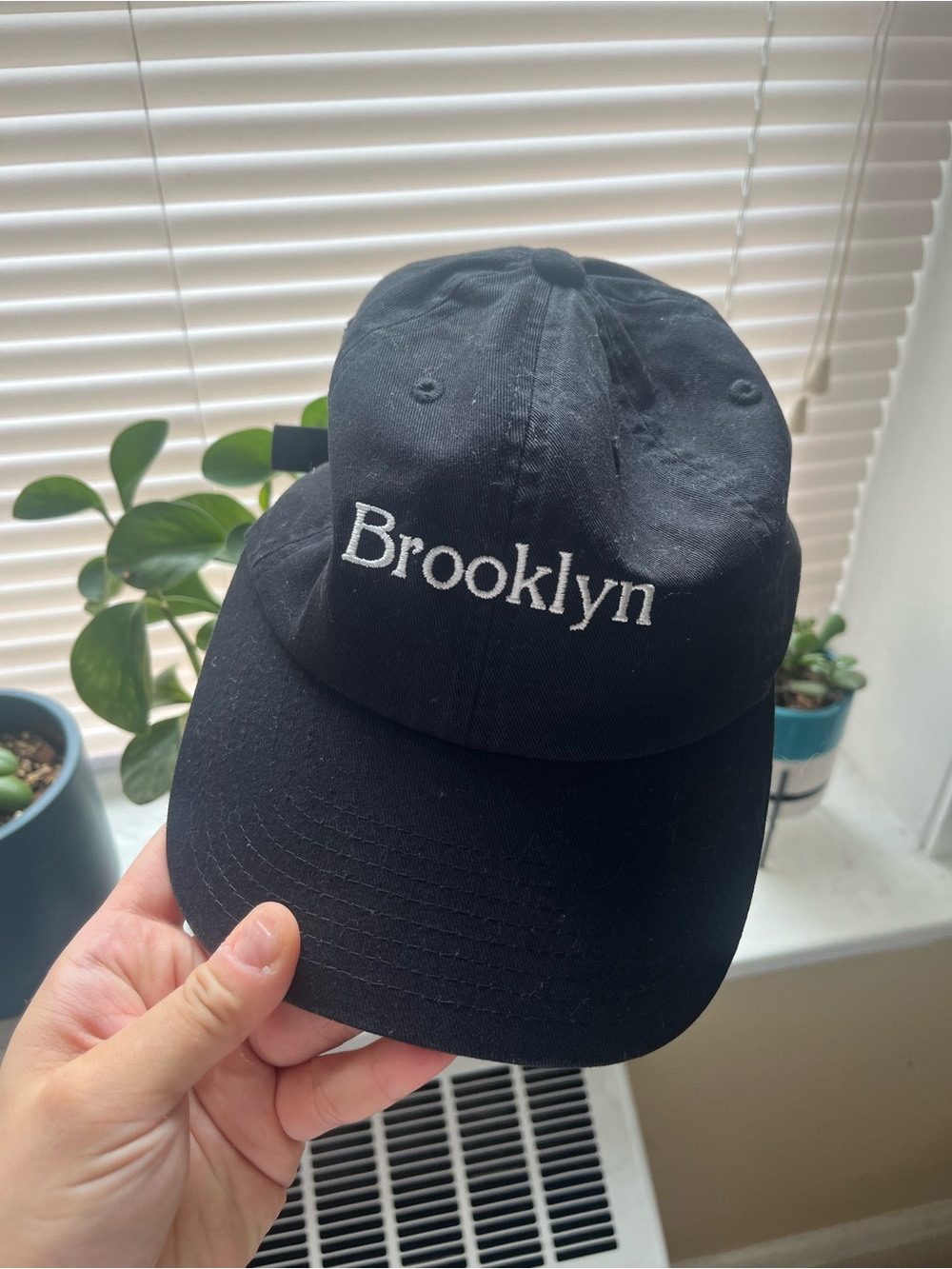 American needle black “Brooklyn” embroidered black cap hat